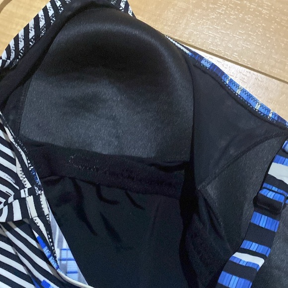 Gideon Oberson bikini tankini swimsuit maillot black white blue 2-piece 8 gottex - Picture 4 of 4